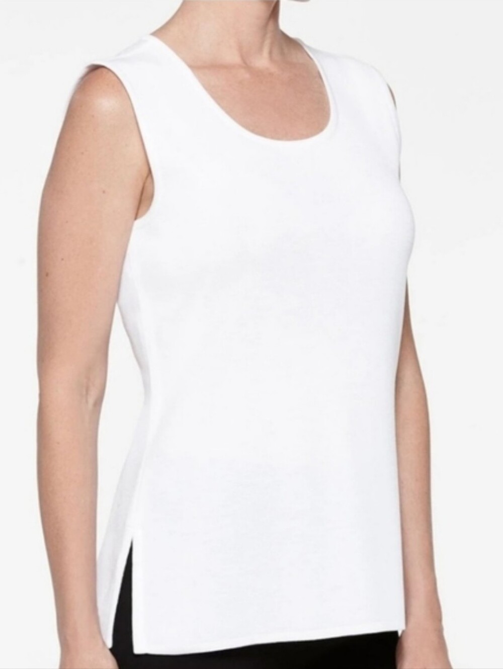 Misook Side Slit Tank Top